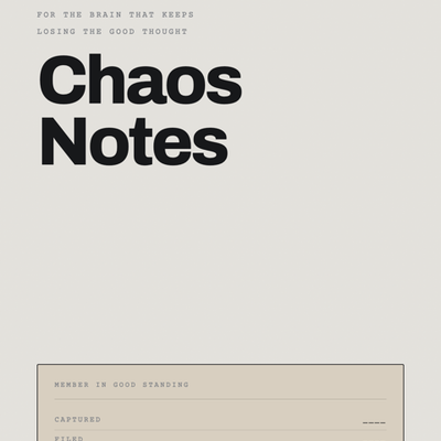 Chaos Notes